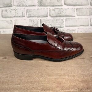 Dexter Tassel Loafer Wingtip Leather Burgundy Mens 8